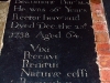Marble headstone of Rev. Lewis Beaumont, Pyecombe Church